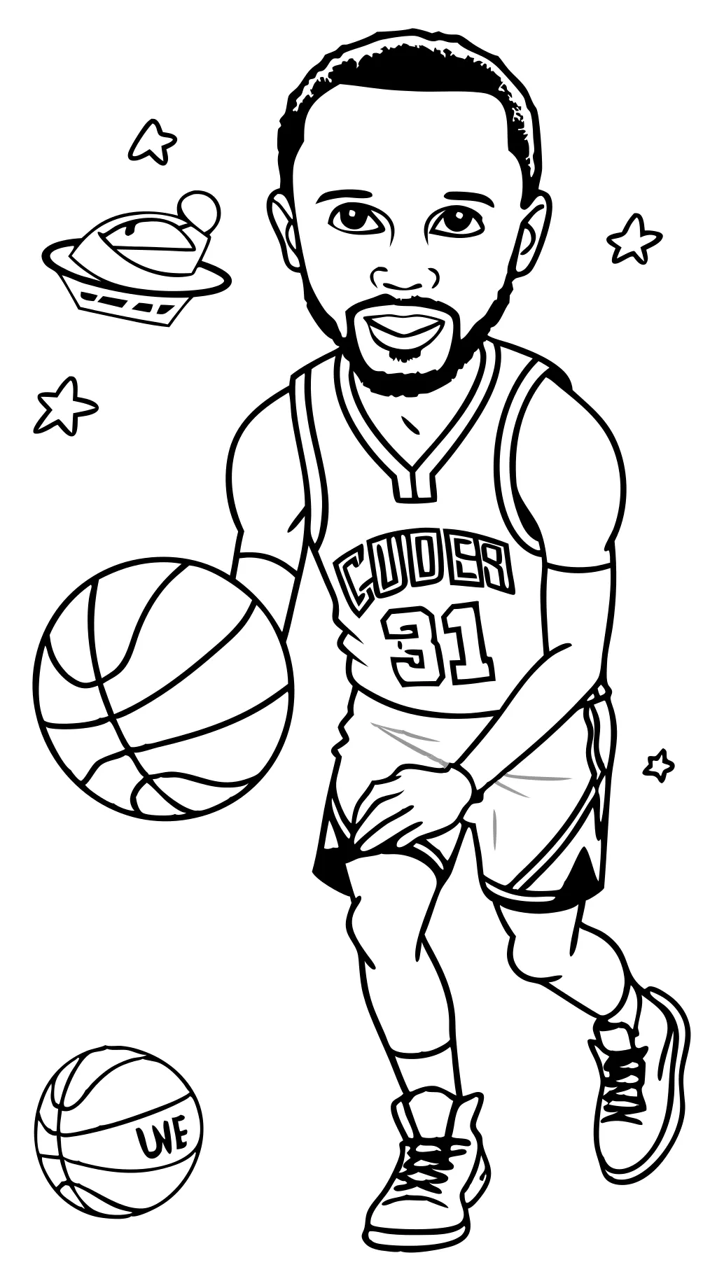 steph curry coloring pages